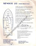 Senior 23 boat model information from Jones Boatyard