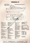 Freeman 27 boat model information from Jones Boatyard