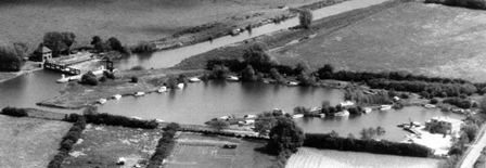Areal View of Jones Boatyard marina historical
