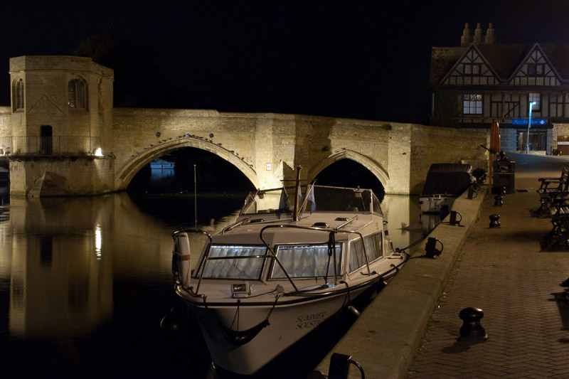 St Ives Quay by Brian Sadler town river boat night