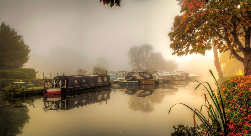 Fog by Jim Hale river boats