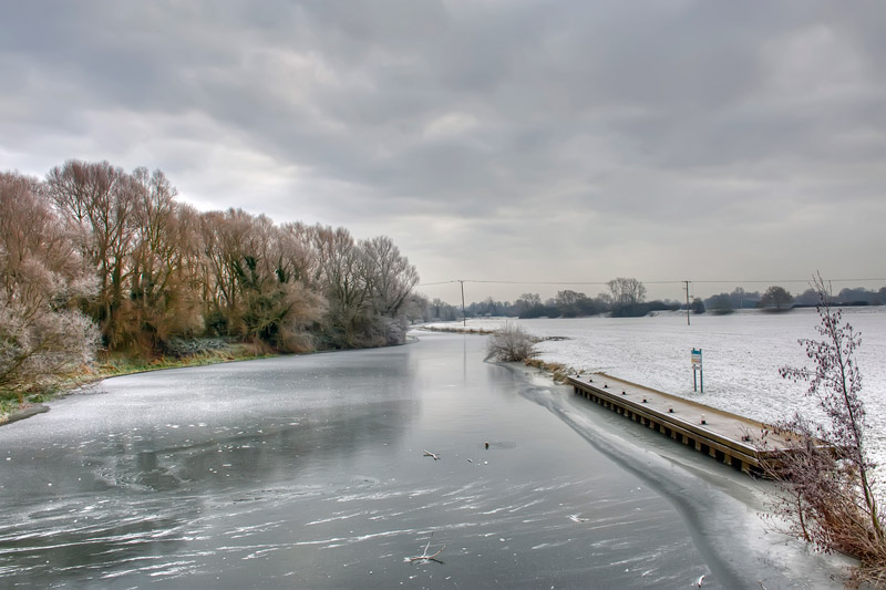 Frozen River Ouse at Houghton by Michael Mayson winter GOBA